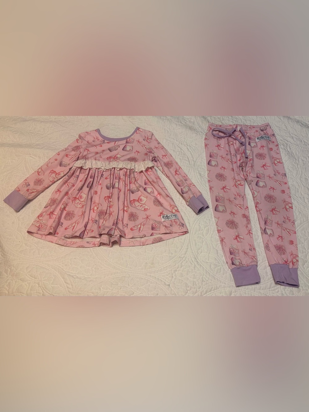 Bella & Omi Comfort Set-Dance, Cheer Theme-Bamboo-Size 4